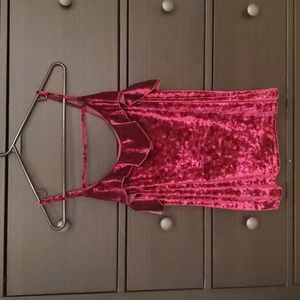 X-Small Velvet Maroon tank top